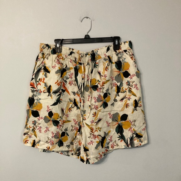 Rachel Zoe Shorts Size 1X PLUS SIZE 100% Linen Elastic Pull On Summer Resort - Picture 2 of 8